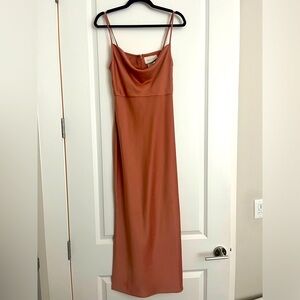 BHLDN Bridesmaid dress worn once. Size 4 Rust color.